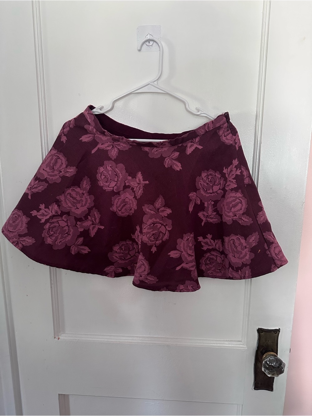 Abercrombie & Fitch Plum Floral Circle Skirt